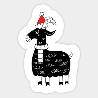 Xmas Goat T-Shirt Sticker